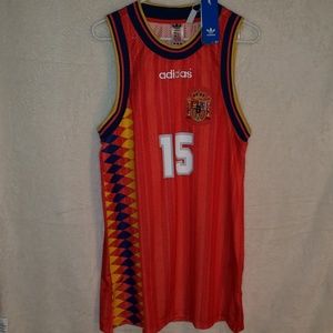 adidas Tops | Womens Adidas Originals Tank Dress Spain Jersey ... adidas Tops | Womens Adidas Originals Tank Dress Spain Jersey ...